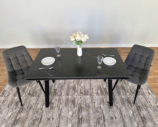 Изображение товара Обеденный стол ДСВ Герцог 140x80x30 (черный)