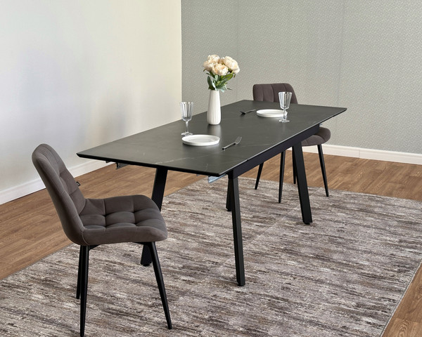 Изображение товара Обеденный стол ДСВ Герцог 140x80x30 (черный)