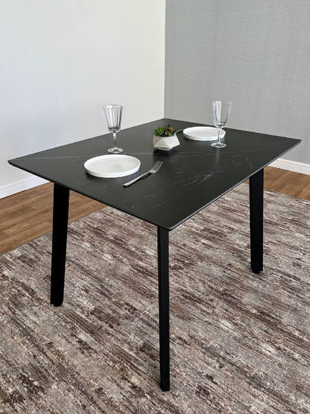 Изображение товара Обеденный стол ДСВ Граф 100x80 (черный)