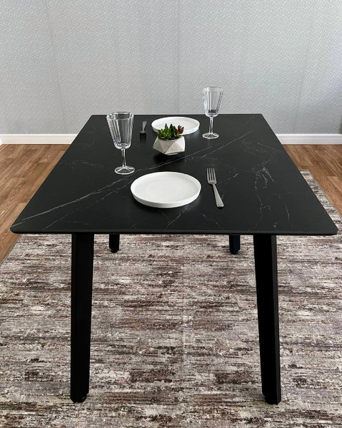 Изображение товара Обеденный стол ДСВ Граф 100x80 (черный)