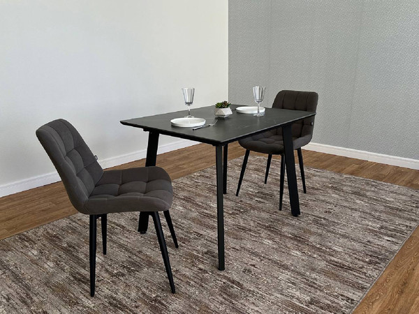 Изображение товара Обеденный стол ДСВ Граф 100x80 (черный)