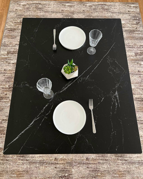 Изображение товара Обеденный стол ДСВ Граф 100x80 (черный)