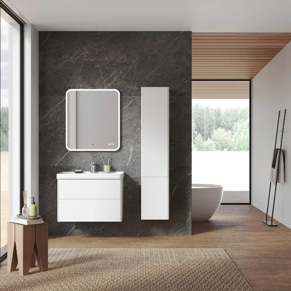 Изображение товара Тумба с умывальником Briz Сенсе 80 / 248 03-18080-20 00 БЕЛ