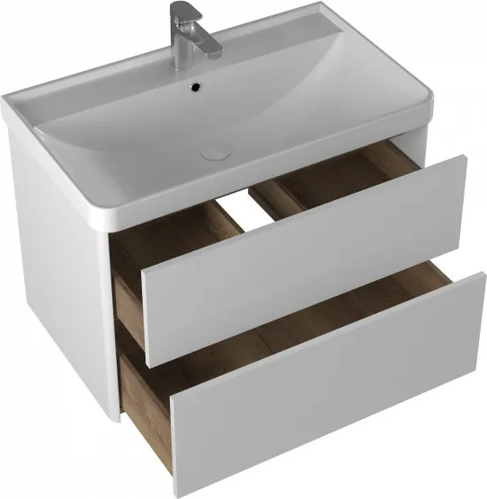 Изображение товара Тумба с умывальником Briz Сенсе 80 / 248 03-18080-20 00 БЕЛ