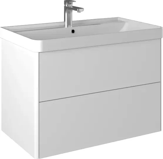 Изображение товара Тумба с умывальником Briz Сенсе 80 / 248 03-18080-20 00 БЕЛ