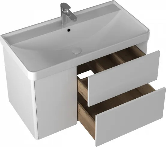 Изображение товара Тумба с умывальником Briz Сенсе 90 / 248 03-20090-20 00 БЕЛ