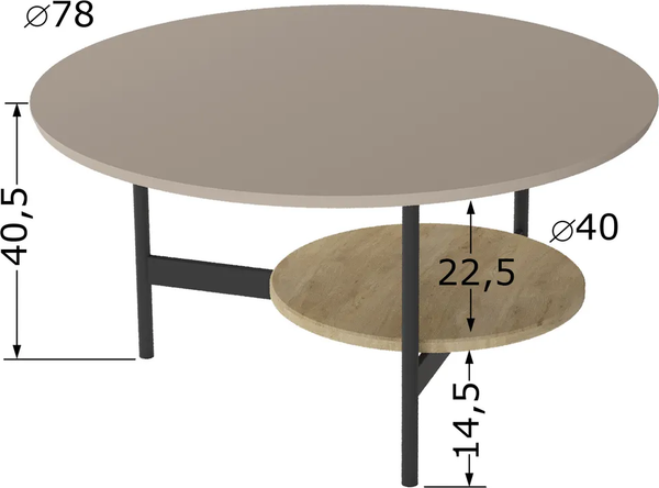 Изображение товара Журнальный столик Калифорния мебель Марио (капучино/дуб сонома)
