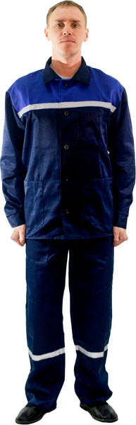 Изображение товара Комплект рабочей одежды Барсегян Л.Р. Рабочий-2 (р.48-50, 194-200, темно-синий/василек)