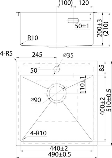 Изображение товара Мойка кухонная IDDIS Haze HAZ49GMi77