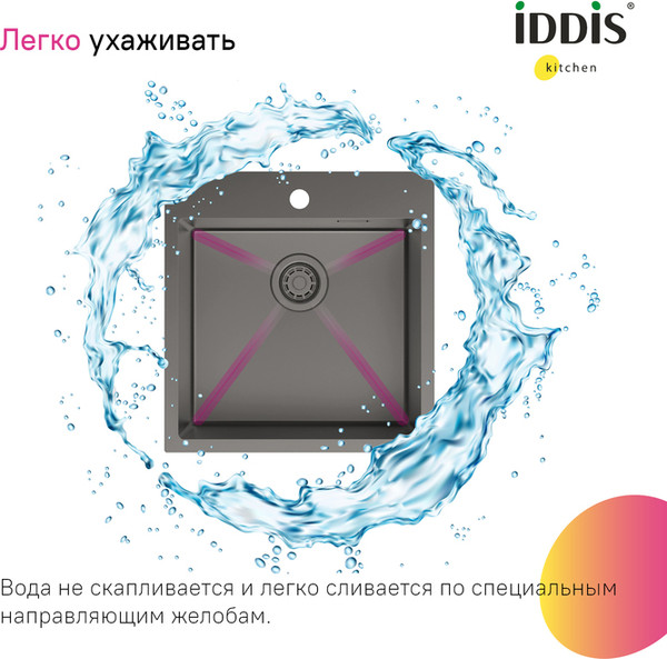 Изображение товара Мойка кухонная IDDIS Haze HAZ49GMi77