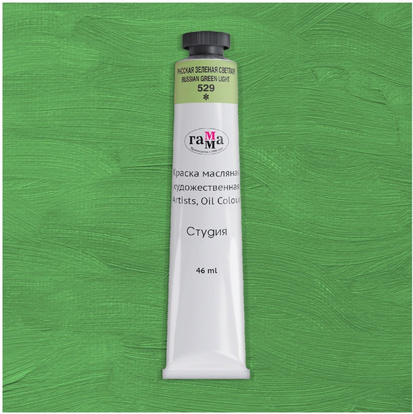 Изображение товара Масляная краска ГАММА Студия / 0.00.А046.529 (46мл, русский зеленый светлый)