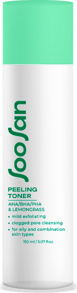 Изображение товара Тонер для лица Soosan Peeling with AHA/BHA/PHA & Lemongrass (150мл)