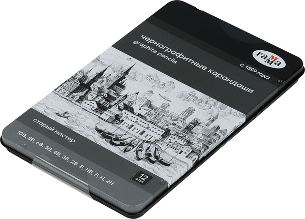 Изображение товара Набор простых карандашей ГАММА 130422_10B-2H (12шт)