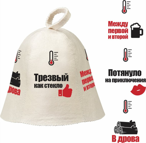 Изображение товара Шапка для бани Банные Штучки Индикатор настроения / 41243