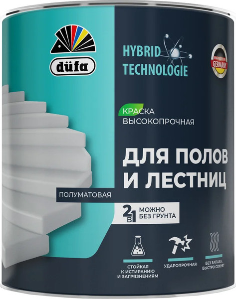 Изображение товара Краска Dufa Для полов и лестниц База 1 (2л)