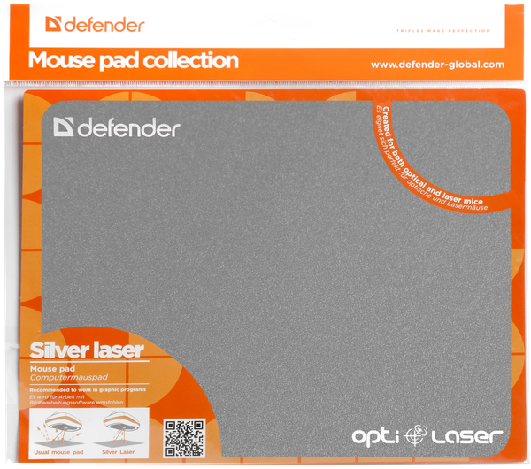Изображение товара Коврик для мыши Defender Silver Opti-Laser / 50410 (в ассорименте)
