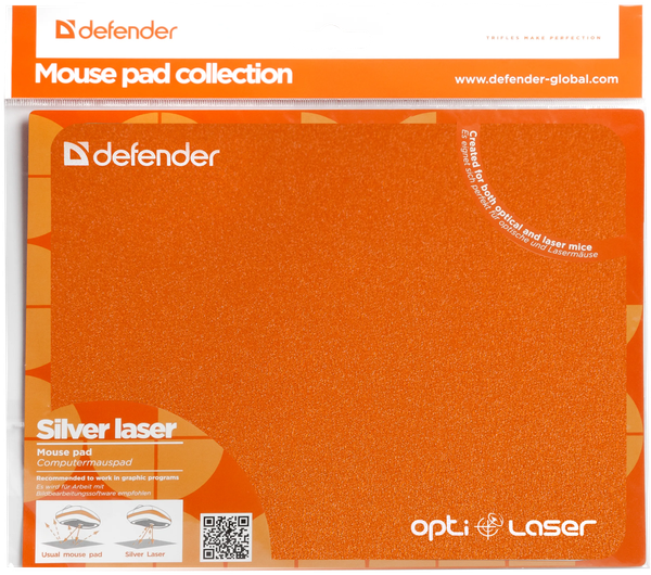 Изображение товара Коврик для мыши Defender Silver Opti-Laser / 50410 (в ассорименте)
