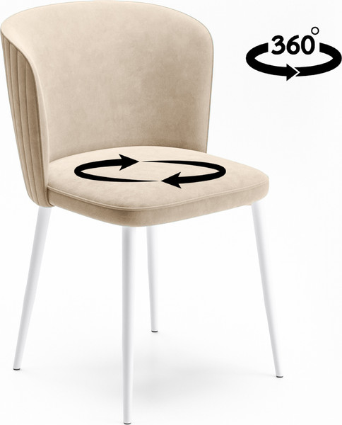 Изображение товара Стул Табурет Милано поворотный (бренди 03/кант в цвет/каркас белый)