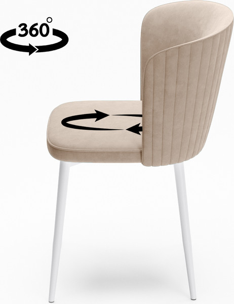 Изображение товара Стул Табурет Милано поворотный (бренди 03/кант в цвет/каркас белый)