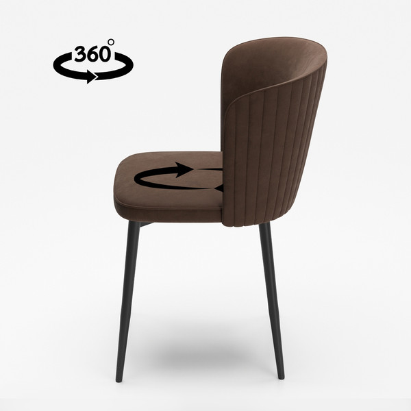 Изображение товара Стул Табурет Милано поворотный (бренди 31/кант в цвет/каркас черный)