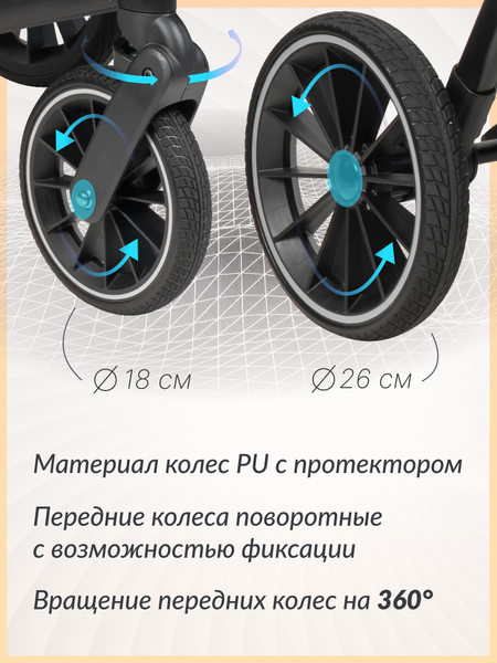 Изображение товара Детская универсальная коляска Farfello Liberty 3в1 / LBR-2 (песочно-бежевый)