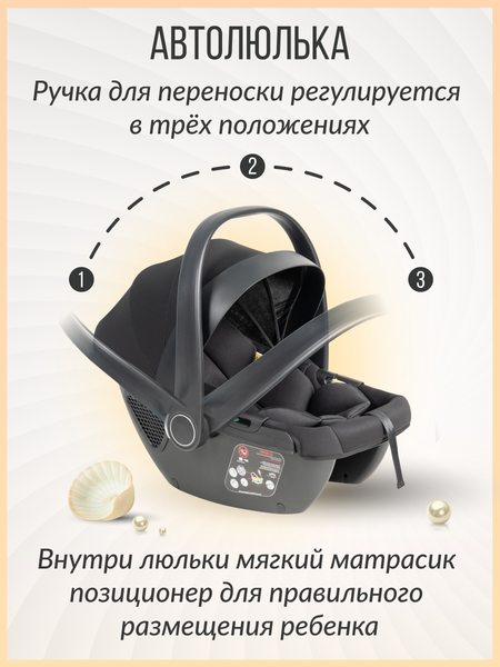 Изображение товара Детская универсальная коляска Farfello Liberty 3в1 / LBR-2 (песочно-бежевый)