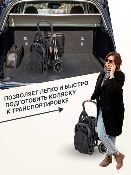 Изображение товара Детская прогулочная коляска Costa Rio / CR-1 (черное золото)