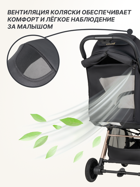 Изображение товара Детская прогулочная коляска Costa Rio / CR-1 (черное золото)