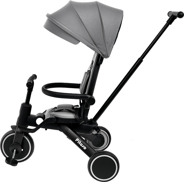 Изображение товара Трехколесный велосипед с ручкой Pituso Leve Pro / T8-Grey (серый)