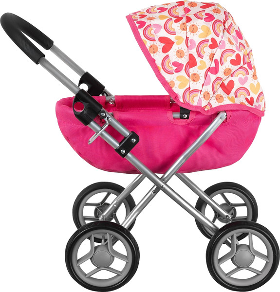 Изображение товара Коляска для куклы Pituso 9325A-Pink-2024 (розовый/сердечки)