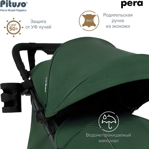 Изображение товара Детская прогулочная коляска Pituso Pera / X-33/БК/Army green (зеленый)