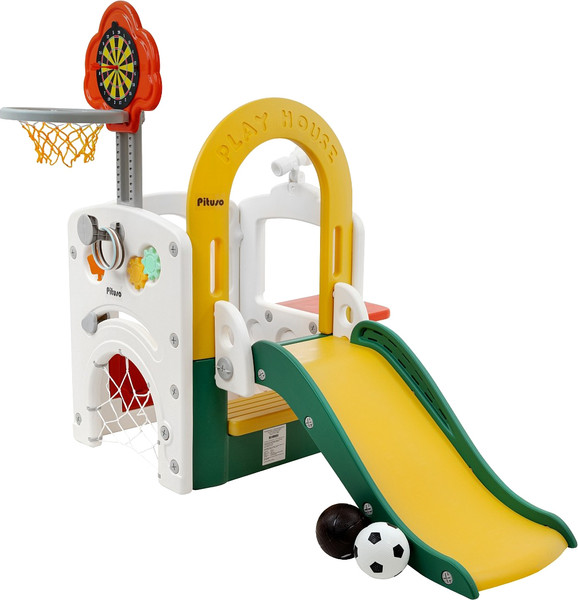 Изображение товара Горка-комплекс Pituso Fun Space / FE-HT-TQK01 (зеленый/желтый)