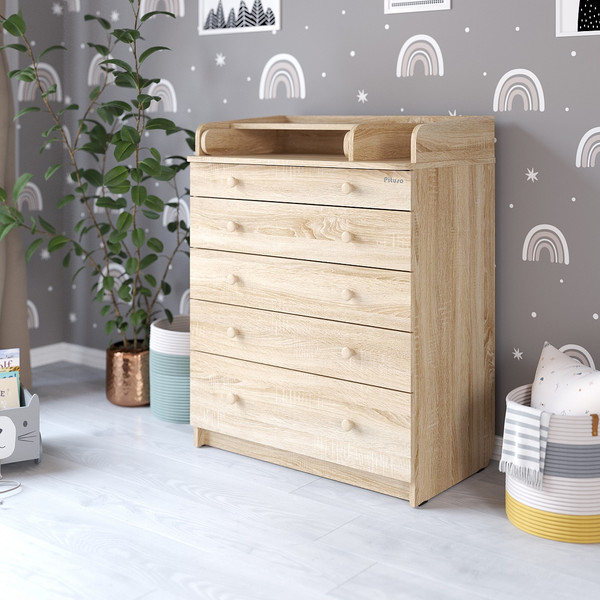 Изображение товара Комод пеленальный Pituso Tori / БП-00004220 (дуб сонома)