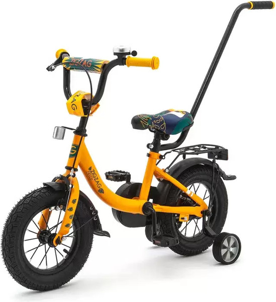 Изображение товара Детский велосипед с ручкой ZigZag Zoo 12 / ZG-1281 (оранжевый, разобранный, в коробке)