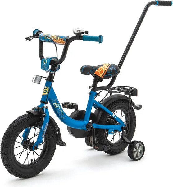 Изображение товара Детский велосипед с ручкой ZigZag Zoo 12 / ZG-1283 (бирюзовый)