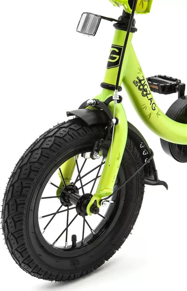 Изображение товара Детский велосипед с ручкой ZigZag Zoo 12 / ZG-1284 (зеленый)