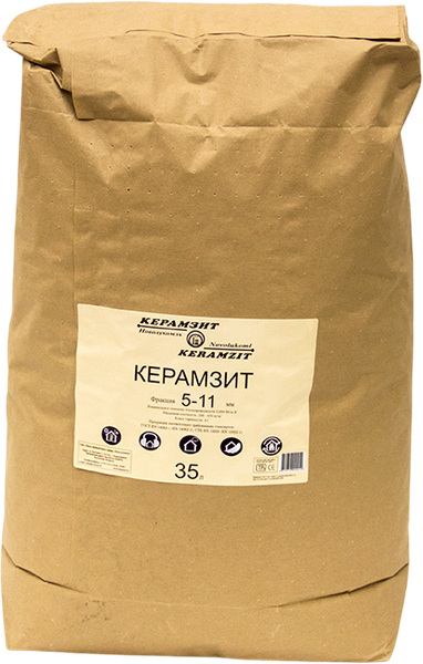 Изображение товара Керамзит ЗКГ Новолукомль Фасованный 5/11мм 0.035м.куб (35л/10кг)