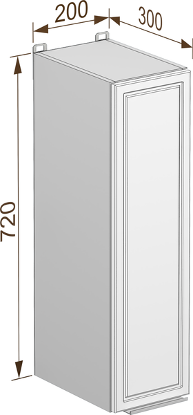 Изображение товара Шкаф навесной для кухни Arvento Корнелия Флок-плюс ВШ20 (белый софт)