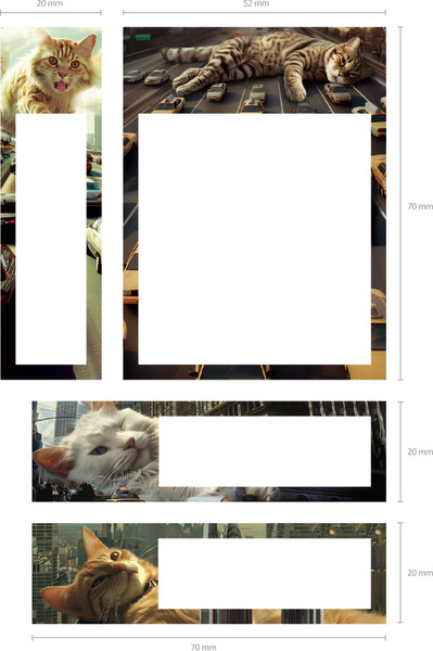 Изображение товара Стикеры канцелярские Erich Krause Big City Cats / 63794