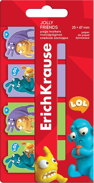 Изображение товара Стикеры канцелярские Erich Krause Jolly Friends / 63179
