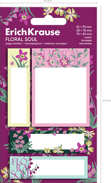 Изображение товара Стикеры канцелярские Erich Krause Floral Soul / 63793