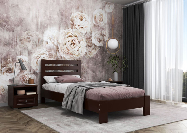 Изображение товара Односпальная кровать Bravo Мебель Вероника 90x200 (орех)