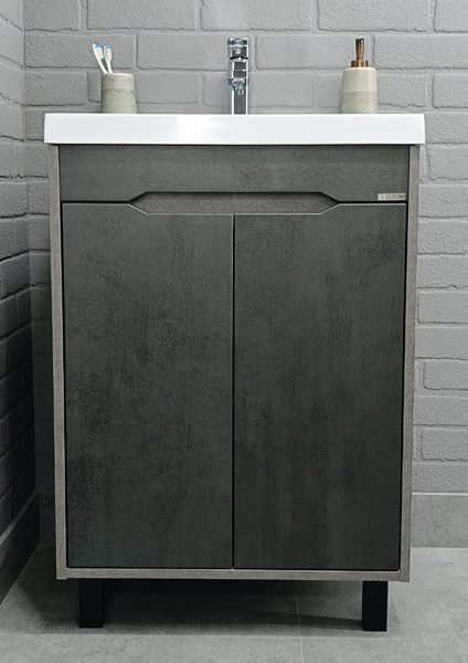 Изображение товара Тумба под умывальник Домино Classica 80 Loft без ящика DL5608T (бетон)