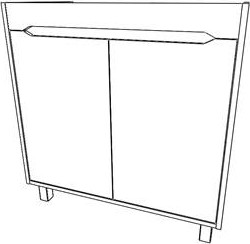 Изображение товара Тумба под умывальник Домино Classica 80 Loft без ящика DL5608T (бетон)