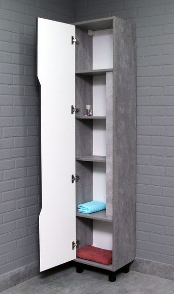 Изображение товара Шкаф-пенал для ванной Домино 40 Loft без ящика DL5605P (бетон)