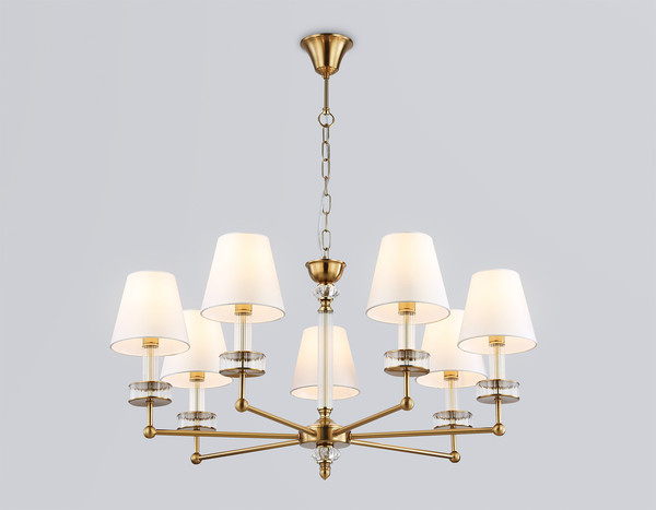 Изображение товара Люстра Ambrella LH71023/7 BS/WH (латунь/белый)