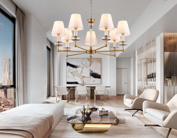 Изображение товара Люстра Ambrella LH71023/7 BS/WH (латунь/белый)