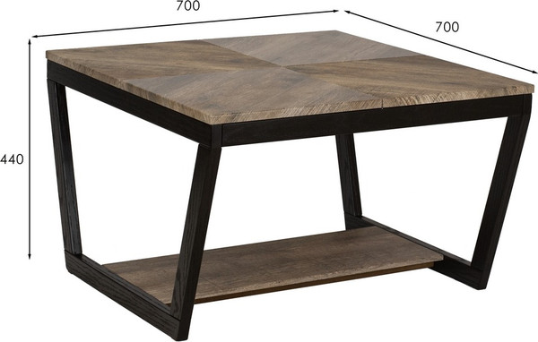 Изображение товара Журнальный столик Мебелик BeautyStyle 32 (дуб крымский состаренный/венге)