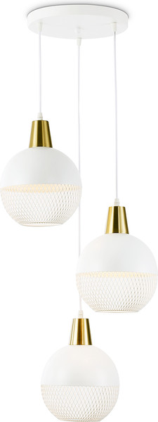 Изображение товара Люстра Ambrella TR8503/3 WH/CP (белый/медь)