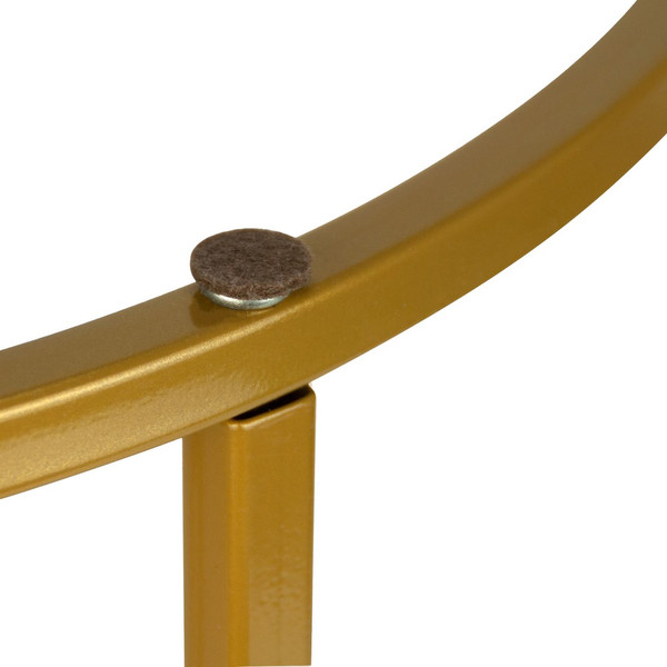 Изображение товара Комплект журнальных столиков Мебелик МеталлАрт М001 (черный мрамор/золото)